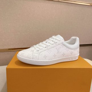 LOUIS VUITTON Luxembourg Sneaker in White Monogram Canvas