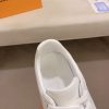 LOUIS VUITTON Luxembourg Sneaker in White Monogram Embossed Leather