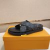 LouisVuittonMen_sBlackMonogramSlides_4 LOUIS VUITTON Men's Monogram Eclipse Canvas Slides