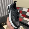 Louis Vuitton Men's Trainer in Black Leather and Monogram Mesh