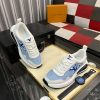 LouisVuittonMen_sSneakers_2_8930abe3-3f8f-4a40-961a-78583e969c3b Louis Vuitton Men's Trainer in White Leather and Blue Monogram Mesh