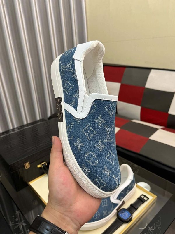 LV Blue Monogram Denim Slip-On Sneaker