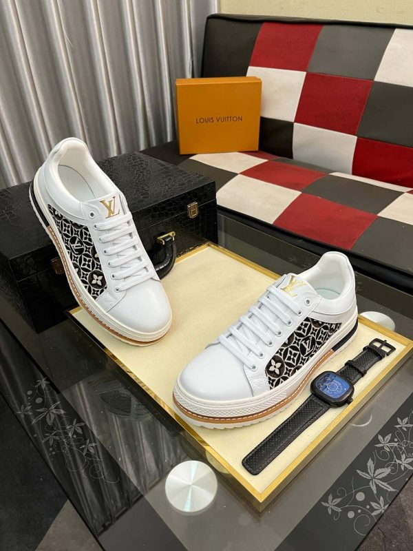 LouisVuittonMen_sSneakers_2_c9fa8023-8182-4e3a-b014-3827ddaeade1 Louis Vuitton Men's Sneakers in Black Monogram Denim and White Leather