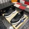 Louis Vuitton Men's Trainer in Black Leather and Monogram Mesh