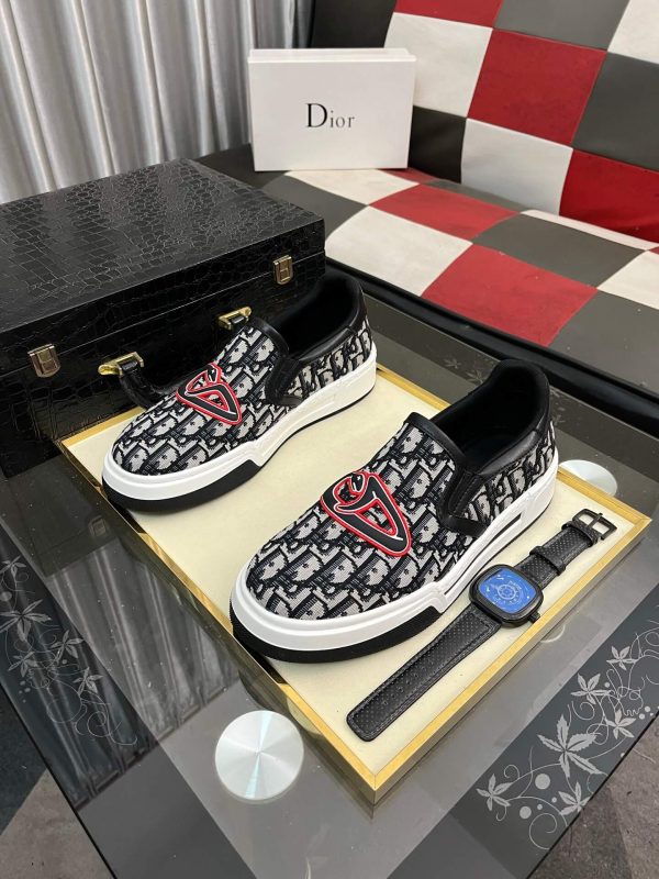 Dior Oblique Jacquard Slip-On Sneaker with Serpent print