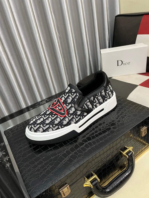 Dior Oblique Jacquard Slip-On Sneaker with Serpent print