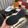 LouisVuittonMen_sSneakers_5_206d3437-0d40-4d40-b719-b3d85e585f43 Louis Vuitton Men's Trainer in White Leather and Blue Monogram Mesh