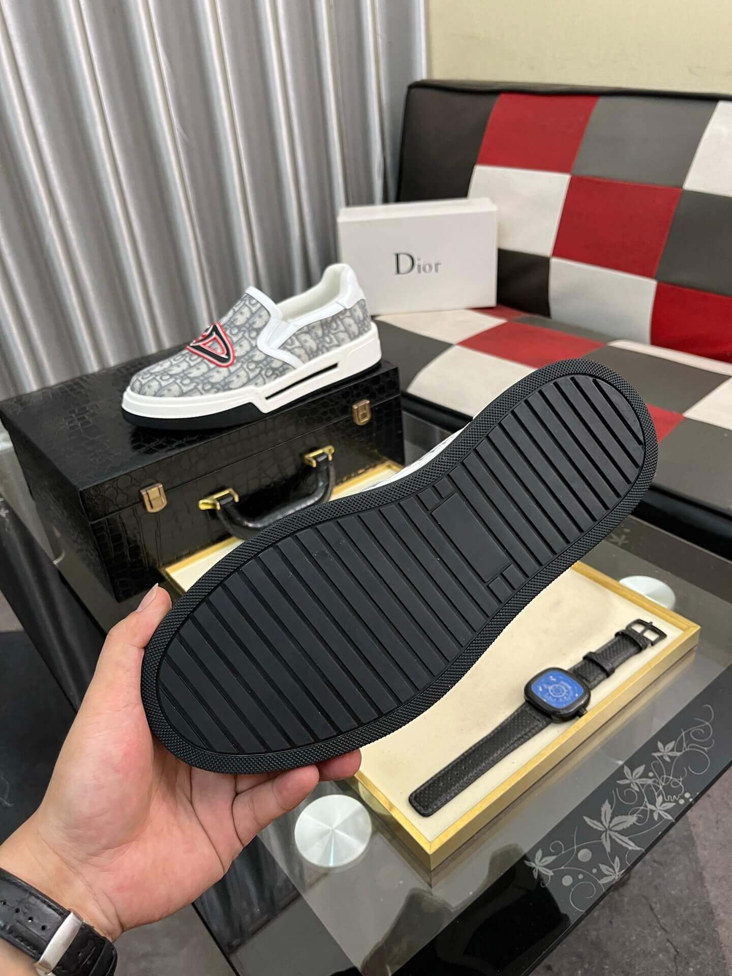 Dior Oblique Jacquard Slip-On Sneaker with Serpent print 8 Dior Oblique Jacquard Slip-On Sneaker with Serpent print - Image 8