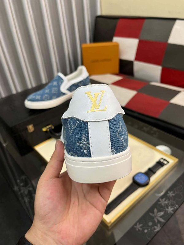 LV Blue Monogram Denim Slip-On Sneaker