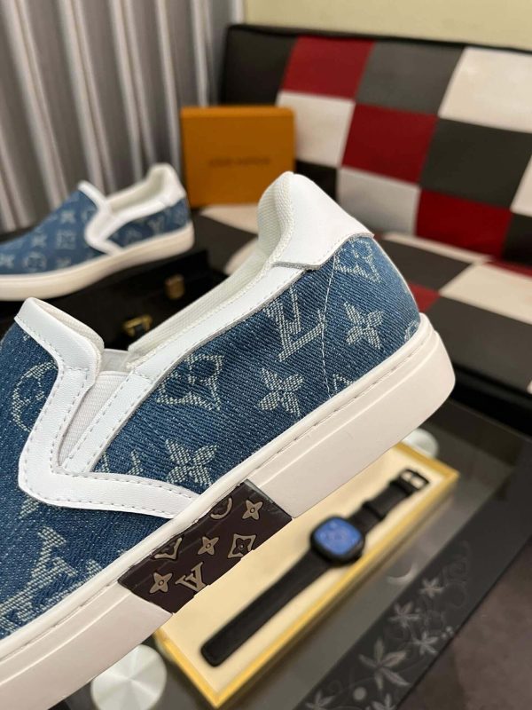 LV Blue Monogram Denim Slip-On Sneaker