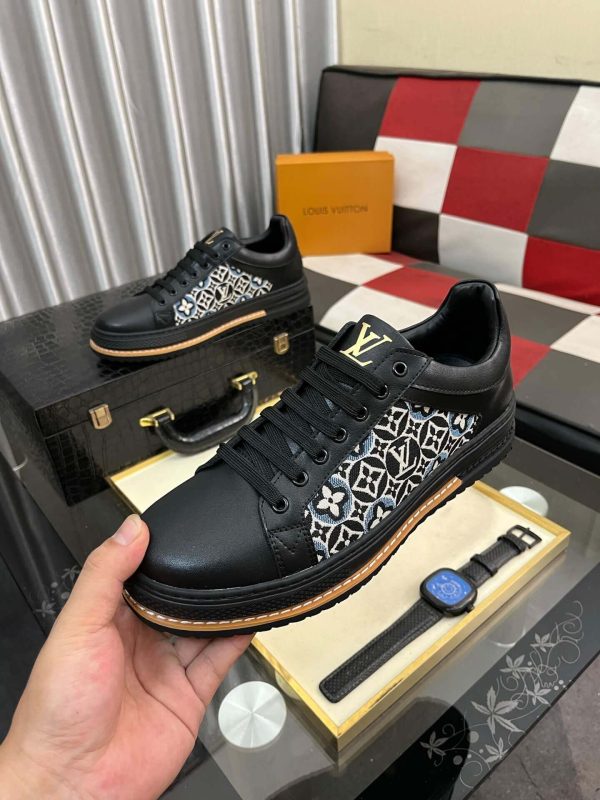 LouisVuittonMen_sSneakers_9_494d8fcf-6bae-4c9f-8124-7d4729a8250c Louis Vuitton Men's Sneakers in Blue Monogram Denim and Black Leather