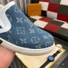 LV Blue Monogram Denim Slip-On Sneaker