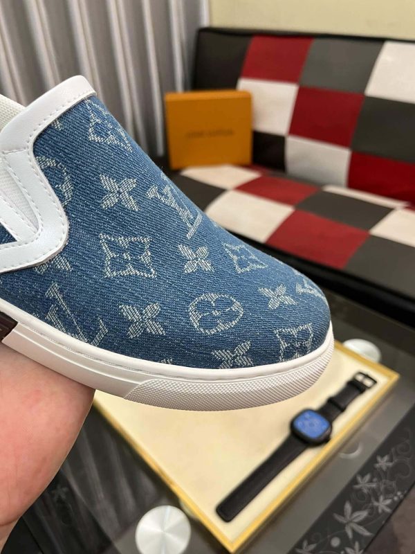 LV Blue Monogram Denim Slip-On Sneaker