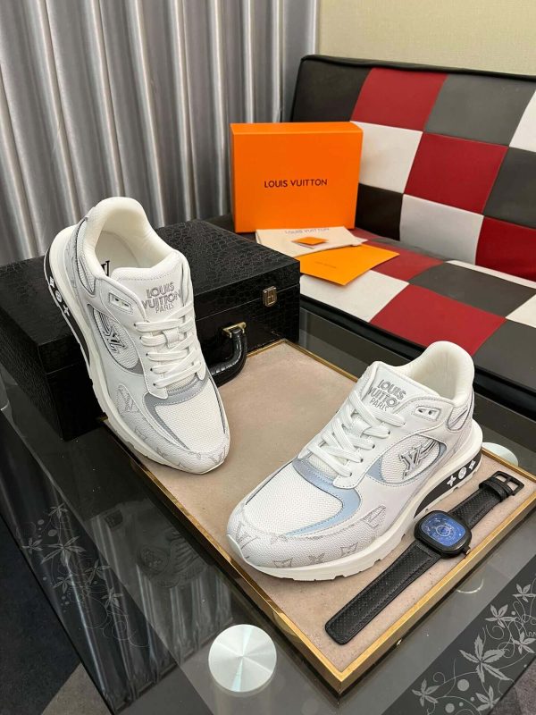LouisVuittonRunAwaySneakers_2_5ca76b9a-7202-47a6-90f1-68095b48fa0e LV Run Away Sneaker in White Monogram Canvas and White Leather