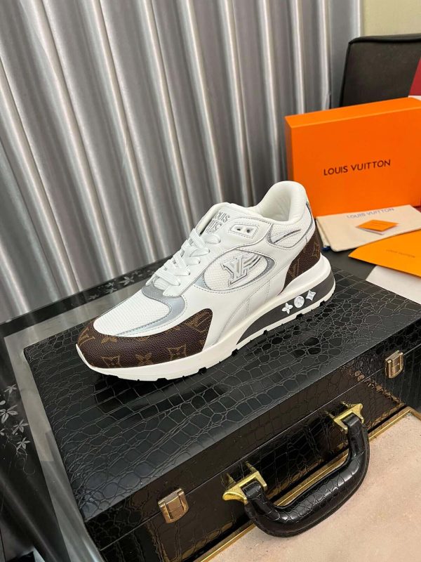 LouisVuittonRunAwaySneakers_4 LV Run Away Sneaker in Brown Monogram Canvas and White Leather