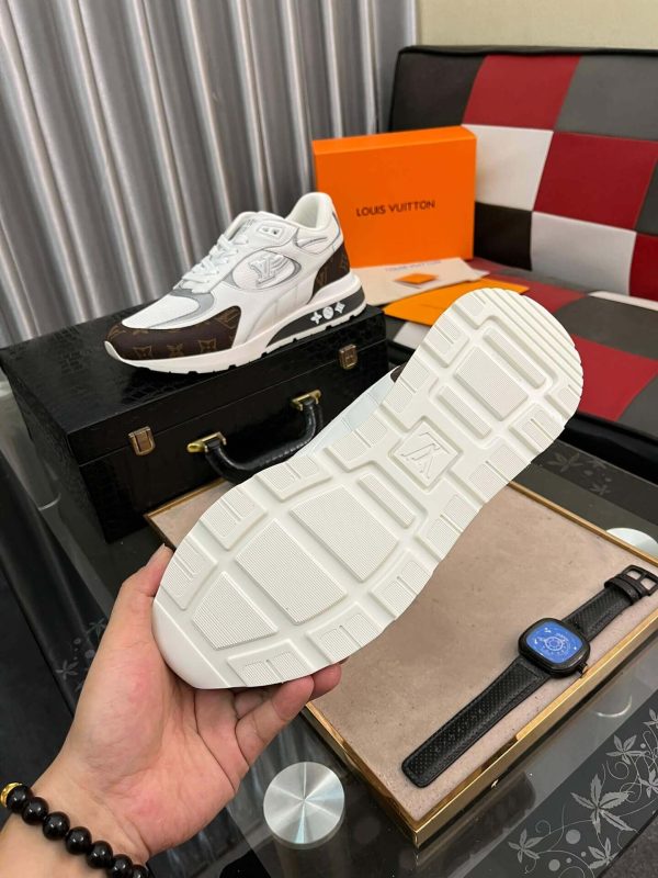 LouisVuittonRunAwaySneakers_5 (1) LV Run Away Sneaker in Brown Monogram Canvas and White Leather