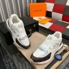 LouisVuittonRunAwaySneakers_5 LV Run Away Sneaker in Brown Monogram Canvas and White Leather
