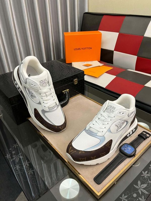 LouisVuittonRunAwaySneakers_5 LV Run Away Sneaker in Brown Monogram Canvas and White Leather