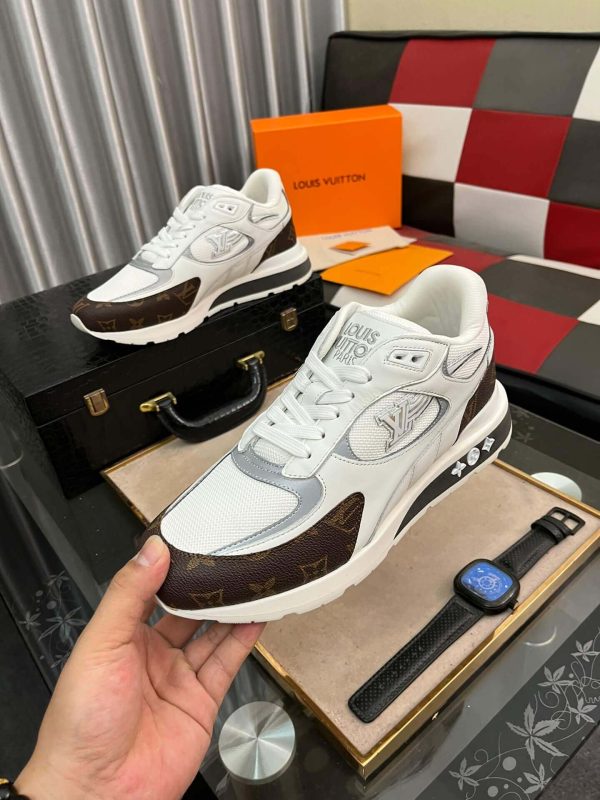 LouisVuittonRunAwaySneakers_9 LV Run Away Sneaker in Brown Monogram Canvas and White Leather