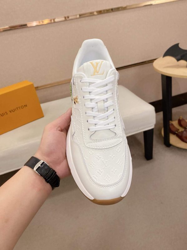 LV Run Away Sneaker in OffWhite Monogram Debossed Leather