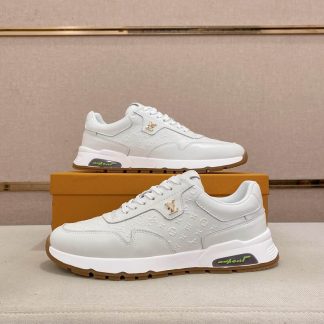 LV Run Away Sneaker in OffWhite Monogram Debossed Leather