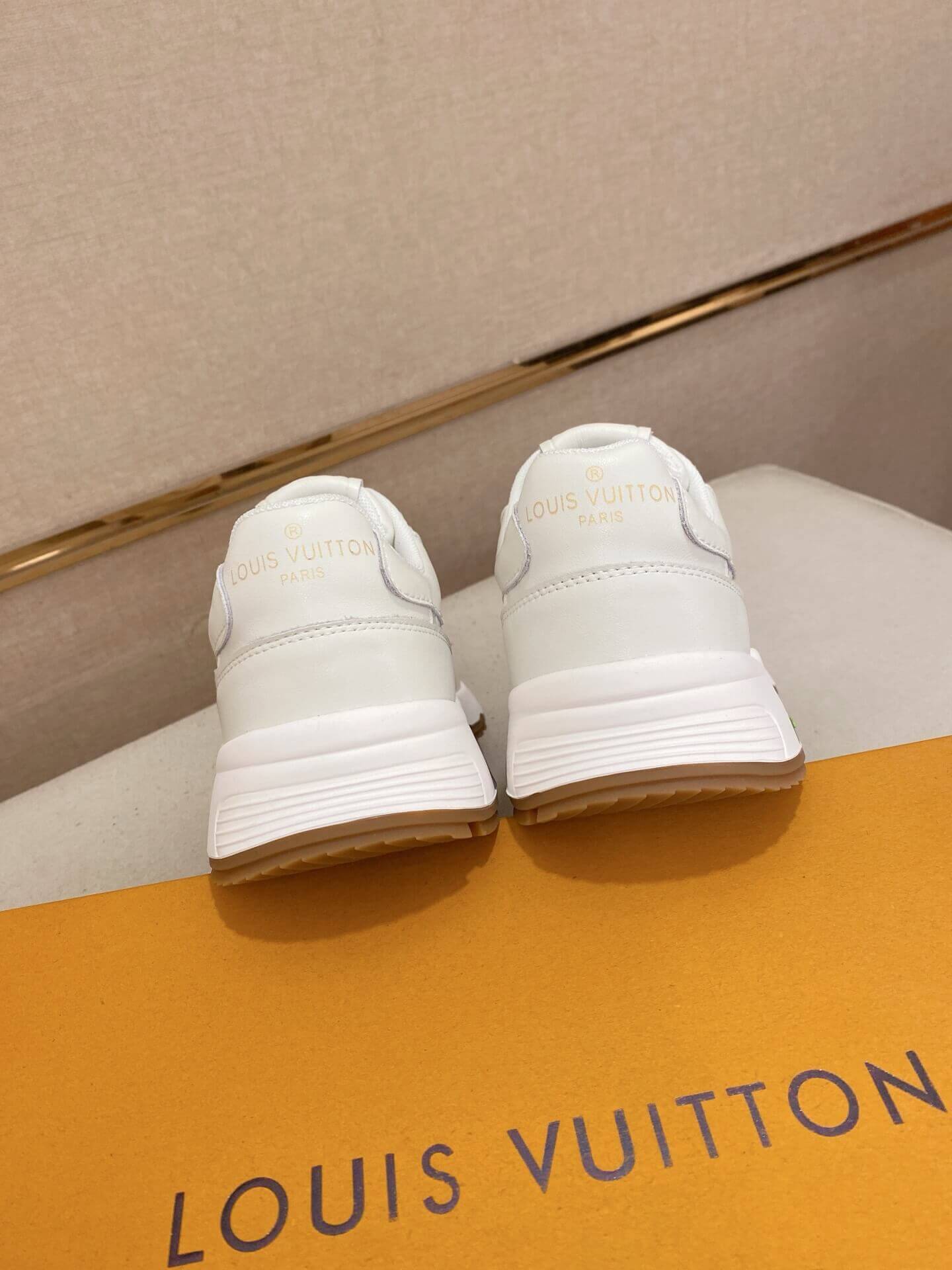 LV Run Away Sneaker in OffWhite Monogram Debossed Leather 2 LV Run Away Sneaker in OffWhite Monogram Debossed Leather - Image 2