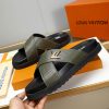 LouisVuittonSlippers_3 Louis Vuitton Men's Green Leather Slippers