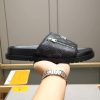 LouisVuittonSlippers_3_ac174fb7-35ac-45b3-a09a-3cffe2cc4b76 Louis Vuitton Men's Black Monogram Canvas Slides