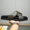 LouisVuittonSlippers_4 Louis Vuitton Men's Green Leather Slippers