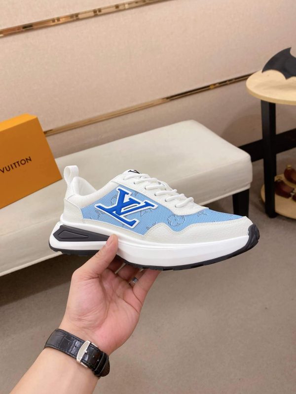 LV Runner Sneaker in Blue and White