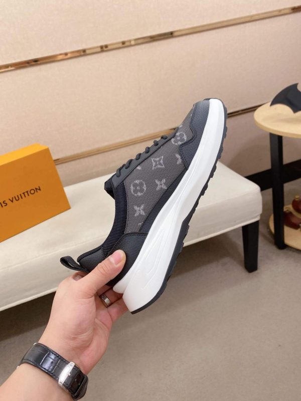 LouisVuittonSneakers_1_ccc781c5-0fa7-4207-9640-c3a097940d65 LV Runner Sneaker in Black Leather and Brown Mesh