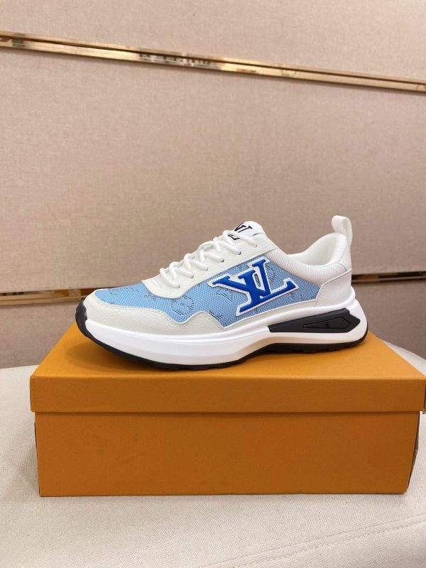 LV Runner Sneaker in Blue and White