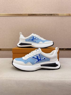 LV Runner Sneaker in Blue and White