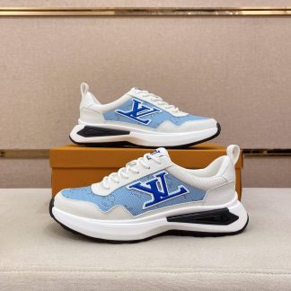 LV Runner Sneaker in Blue and White