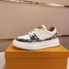 LV Beverly Hills Sneaker Black Monogram Canvas and White Leather