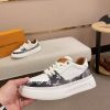 LV Beverly Hills Sneaker Black Monogram Canvas and White Leather