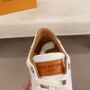 LV Beverly Hills Sneaker Green Monogram Denim and White Leather