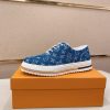 Denim Blue Louis Vuitton Monogram Trocadéro Richelieu Sneaker