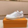 White Multicolor Louis Vuitton Monogram Trocadero Richelieu Sneakers