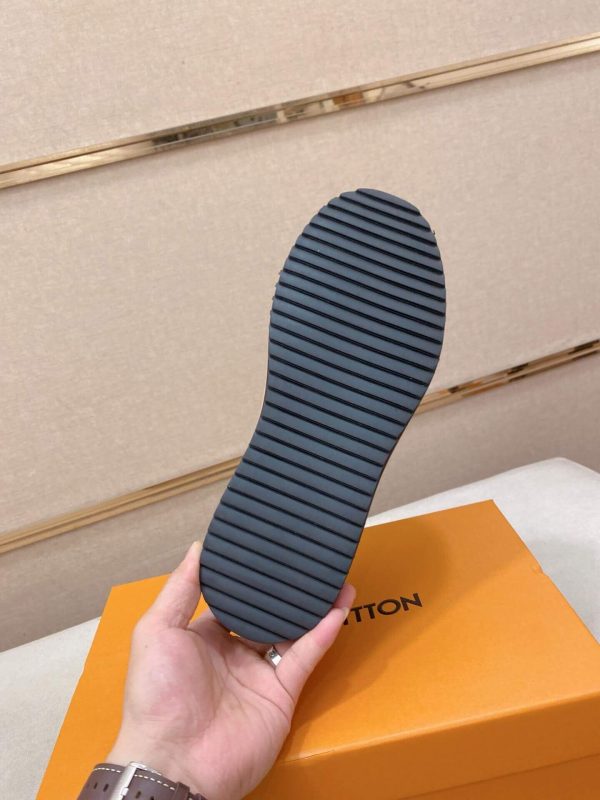 Navy Louis Vuitton Monogram Trocadero Richelieu Sneakers