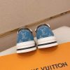 White, Beige & Blue Louis Vuitton Monogram Trocadéro Richelieu Sneaker