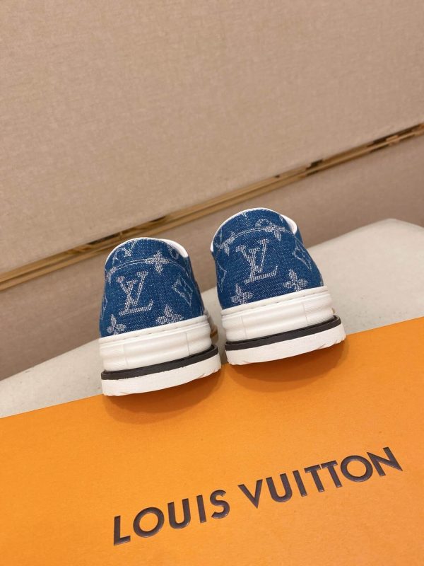 Denim Blue Louis Vuitton Monogram Trocadéro Richelieu Sneaker