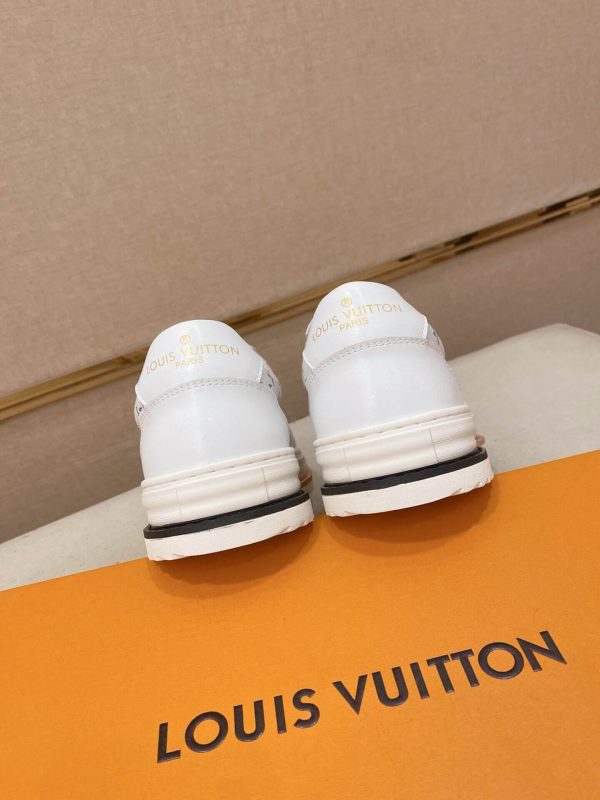 White Multicolor Louis Vuitton Monogram Trocadero Richelieu Sneakers