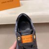 Navy Louis Vuitton Monogram Trocadero Richelieu Sneakers