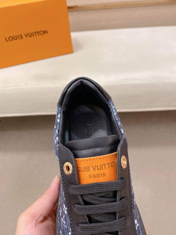 Navy Louis Vuitton Monogram Trocadero Richelieu Sneakers