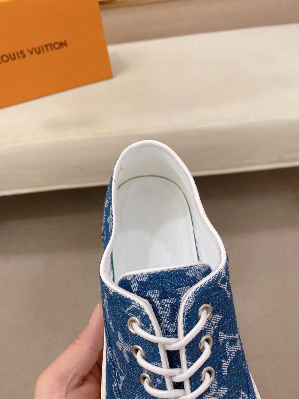 Denim Blue Louis Vuitton Monogram Trocadéro Richelieu Sneaker