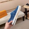Denim Blue Louis Vuitton Monogram Trocadéro Richelieu Sneaker