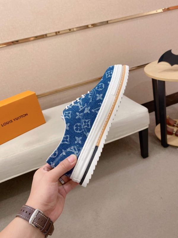 Denim Blue Louis Vuitton Monogram Trocadéro Richelieu Sneaker