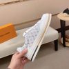 White Multicolor Louis Vuitton Monogram Trocadero Richelieu Sneakers
