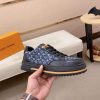 Navy Louis Vuitton Monogram Trocadero Richelieu Sneakers